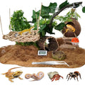 TEICCI 20-Piece Bearded Dragon Tank Accessories Set | Leopard Gecko Tank Accessories, Reptile Bridge, Bearded Dragon Hammock, Suitable for Lizards, Geckos, And Chameleons