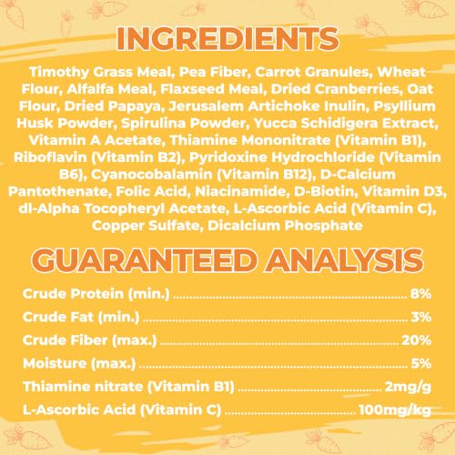 Zoody Multivitamin Vitamin C Timothy Hay for Rabbit, Guinea Pigs 4 oz | Healthy Rabbit treats, Vitamin C for Guinea Pigs, Hamsters, Rat food, Small Pet Supplies