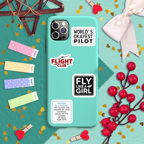 100Pcs Aviation Stickers and Decals Waterproof - Pilot Stickers for Laptop, Airplane Decals - Aviation Gifts for Pilots - Gift for Women & Men - color: Aviation Stickers