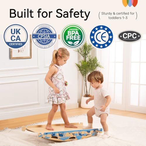 Pikler Triangle Set, Montessori 8-in-1 Climbing Set with Cushion | Wood Jungle Gym for 18M-5Y, Foldable, Reversible Animal Slide, Patent-Protected, 2.35in Gap, ASTM F963, Blue - color: Blue
