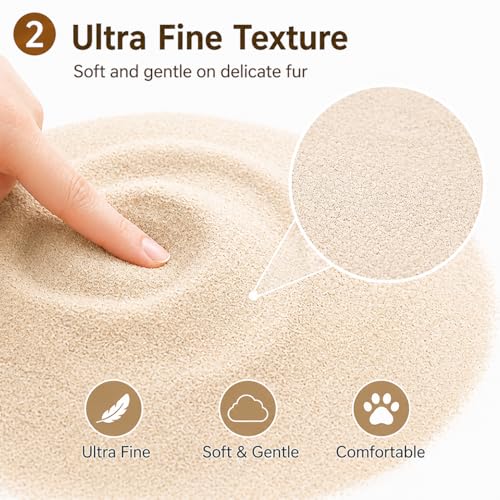 Meow&Woof Hamster Sand, 2.2 lbs Natural Desert Bath Sand & Potty Litter, Low Dust Small Animal Sand for Hamsters, Chinchillas, Gerbils, Syrian Hamsters, Mice - color: DesertBathSand1kg