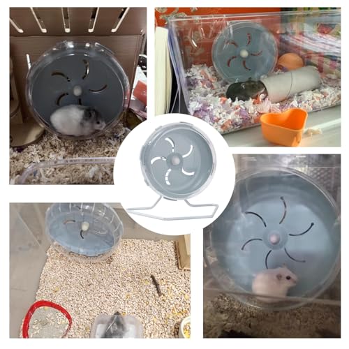Jeeone Silent Hamster Wheel 7 inch, Hamster Exercise Wheel, Height-Adjustable Hamster Wheel Cage Accessories, Hamster Running Toys Small Animals Exercise Wheels (Blue) - color: Blue