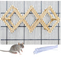 Wooden Rat Climbing Toys for Pet Rats - Natural Cage Accessories,Climbing Ladder,Hanging Enrichment Toys for Fancy Rats,Fun & Safe Play & Chew Activities,S - size: Small
