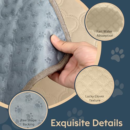 FunFurry Washable Guinea Pig Cage Liner - 2 Pack Reusable Washable Pee Pads，Waterproof Guinea Pig Bedding for Small Animal - Rabbit Bunny Hamster Puppy (Cream, 24" X 47" - 2 Pack) - color: Cream, size: 24" X 47" - 2 Pack