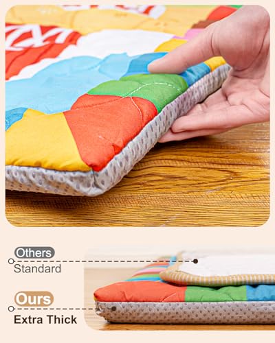 Foam Baby Play Mat, 71x59 Playpen Mat with Removable Cover | Machine Washable Cover, Thicken Cushioning Playmats for Baby, Non-Slip Bottom, Easy to Clean for Infants, Farm - color: Farm, size: 71" X 59"