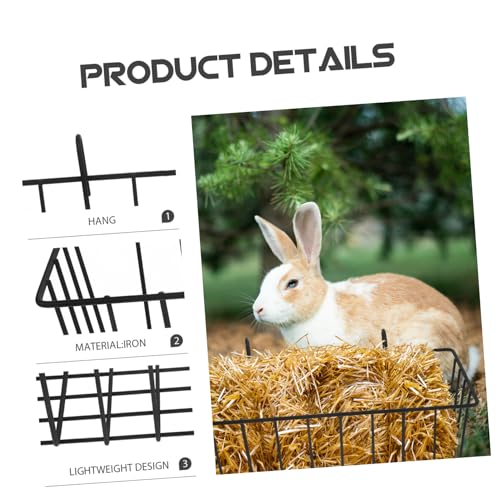 Alipis Hanging Rabbit Hay Feeder Racks 2-Pack Foldable Lightweight Holders for Small Pets Including Guinea Pigs and Chinchillas 9.05X3.93X2.95 Inches