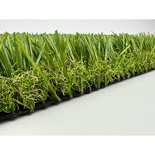 KuGuo Artificial Grass Mat, 12 x 12 in, Buffalo Grass | Flexible turf square for pet areas, crafts, plant displays and tabletop décor, trim to fit for indoor or outdoor projects
