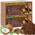 4 Pack Coconut Fiber Substrate, Natural Coco Coir Reptile Bedding | Reptile Substrate for Tortoises, Snakes, Hermit Crabs, Bearded Dragon and Turtles, Bioactive Terrarium Soil & Plant Substrate - color: 4 Pack