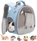 Guinea Pig Backpack, Space Capsule Bubble Window Small Animal Backpack for Guinea Pig, Bird Bunny Rabbit - color: Blue