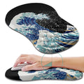 Hokafenle Ergonomic Mouse Pad Wrist Support, Wrist Rest Mousepad for Carpal Tunnel Pain Relief with Integrated Memory Foam Slope Massage Bulge (11.8x7.9 inch,Sea Wave - color: KM16-Sea Wave
