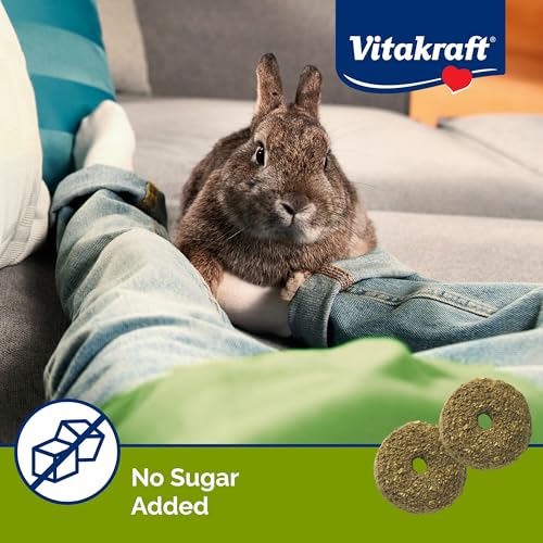 Vitakraft Nibble Rings Small Animal Treat, 10.6 oz Healthy Crunchy Snack for Rabbits, Guinea Pigs, Hamsters & Other Small Pets, Wholesome Wheat & Alfalfa, Added Vitamins & No Artificial Flavors - size: 0.04 Ounce (Pack of 300)