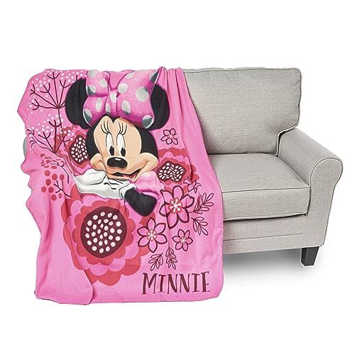 Disney Junior Minnie Mouse Fleece Throw So Many Bows 45"X60" Blanket - color: So Many Bows, size: 45" x 60"