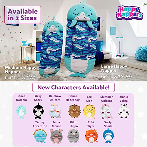 Happy Nappers Pillow & Sleepy Sack- Comfy, Cozy, Compact, Super Soft, Warm, All Season, Sleeping Bag with Pillow- Large 66” x 30”, Shimmer Unicorn | Ultra Soft Plush Sleepy Sack for Kids; Machine Washable All Season Play Pillow with Easy Pull and Zip for