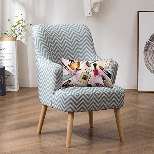 HOSNYE Cosmetics and Perfumes Throw Pillow Cover Women's Fashion Party Linen Fabric for Couch Bed Sofa Car Waist Cushion Cover 12 x 20 inch Pillow Case - color: Throwpillowcoversa140, size: 20" x 12" (Pack of 1)