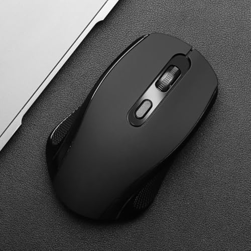2.4G USB Wireless Mouse, Ergonomic Design, Stable Connection Process, Low Latency, Plug-and-Play, Portable Wireless Gaming Mouse, Suitable for laptops and desktops - color: Black