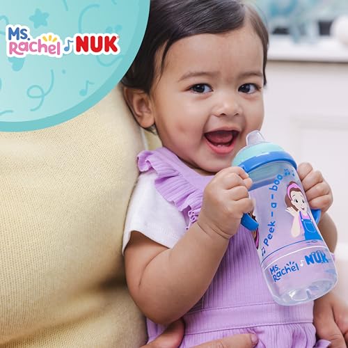 NUK Learner Cup, Ms. Rachel, 10 oz, 8+ Months, 2 pack – Soft Spout, Easy-Grip Handles, BPA Free, Spill Proof Transition Sippy Cup - color: Ms. Rachel