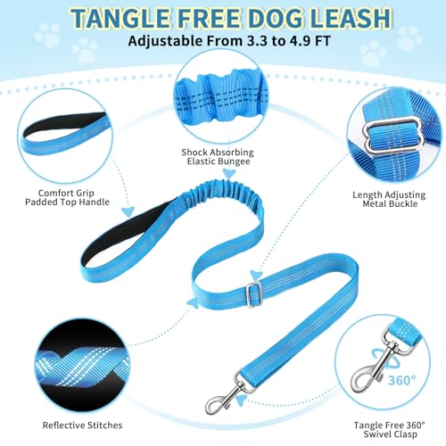 Lukovee Small Dog Harness and Leash Set, No Pull Soft Padded Vest | Both Neck & Chest Adjustable, Reflective, Puppy Harness with 4ft Lightweight Anti-Twist Dog Leash for Small Dogs (LBL, XXS) - color: Light Blue, size: XXS ( Chest 11.5'' ~ 15'')