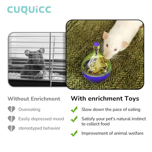 Rat Puzzle Foraging Toy, Interactive Toys for Guinea Pig Rabbit and Small Animal,Rats Enrichment and Sniffing Toy, Treat Dispensing Slow Toy for Rat cage Accessories 1pc