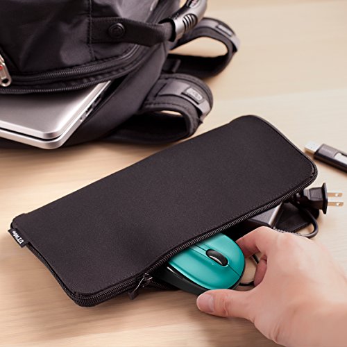 UT Wire Pocket for Laptop 2-in-1 Mouse Pad and Charger Zipper Pouch for Travel, School, Office on the Go, 1 Pack - size: 1-Pack