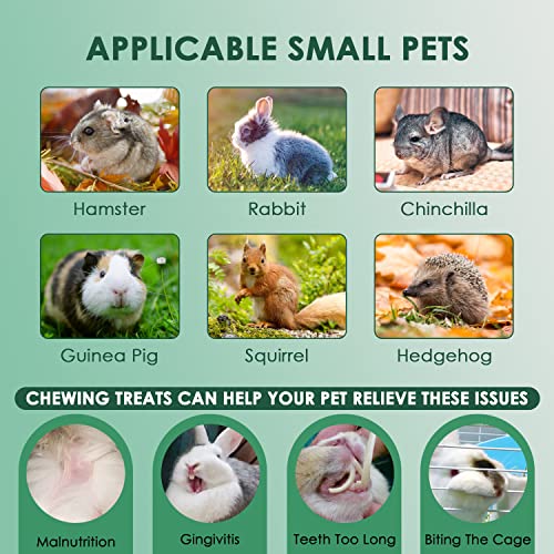 KATUMO Rabbit Treats, 180g / 6oz Dwarf Hamster Treats Natural Chew Toys for for Guinea Pig Hamster Bunny Chinchilla Gerbil | Natural Timothy Hay, Easy to eat, Suitable for Hamster Bunny Chinchilla Gerbil and Other Rodent Pets