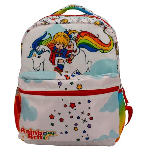 AI ACCESSORY INNOVATIONS Rainbow Brite Backpack for Girls, 16 x 12 x 5 inch School Bag with Laptop Pocket - color: Rainbow Brite