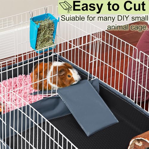 Washable Guinea Pig Bedding Cage Liner Waterproof Rabbit Bedding, Easily Cut to Suit Cage and Reusable Pads for Guinea Pigs, Rabbits, Hamsters, Gerbils, and Chinchillas,18"×79",1pcs, Black Mat - color: 1 PCS Black 18"×79"