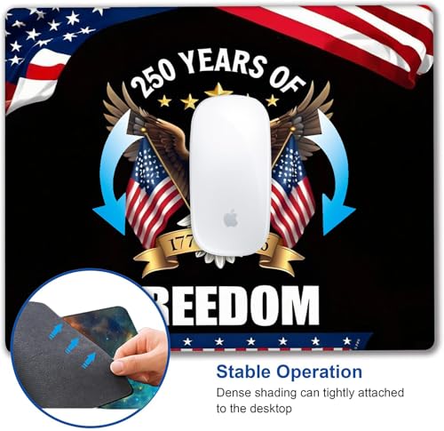 250th Anniversary Eagle Customized Mousepad Non-Slip Rubber Base Mouse Pads for Computers Laptop - color: 250th Anniversary Eagle