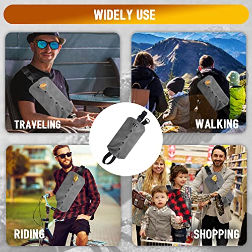 WATFOON Adjustable Lizard Leash Bearded Dragon Harness Leather Cool Wings Training Leashes Reptile Carrier Bearded Dragon Sling Carrier (Black, Leash + Grey Sling) - color: Grey, size: Leash + Grey Sling (Gift)