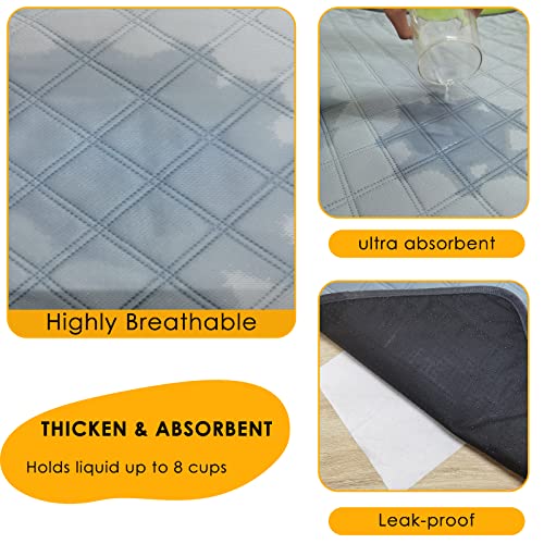 2 Pack Guinea Pig Cage Liners for C&C 2x4 Habitat Washable Guinea Pig Bedding Super Absorbent | Waterproof | Non Slip| Reusable Guinea Pig Pee Pads for Small Animals Cages - 57.1" x 27.6" - color: Light Grey, size: 57" x 28" (2 Pack)