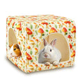 UPINS Guinea Pig Hideout,Washable Small Pet Bed House for Guinea Pigs Ferret Chinchilla Hedgehog Bunnies Rabbit - color: Mushroom