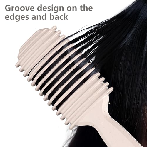 Curl Defining Brush, Curly Hair Brush, Slick Back Hair Brush, For Combing and Shaping Curls in All Hairstyles to Reduce Pulling (Beige) - color: Beige