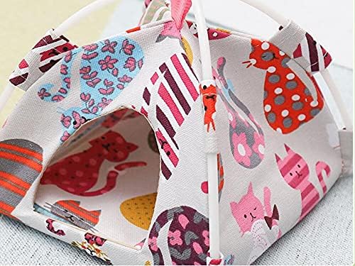 Bird Hammock Tent Nest Parrot Hanging Hut Conure House Parakeet Sleeping Bed Cute Toy Gift Small Animal Squirrel Ferret Habibat (Blue, Small) - color: Blue