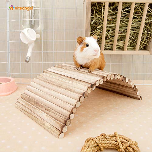 Niteangel Small Animal Climbing Toy: 15.7" x 7.8" Bendable & Flexible Shape | Underground Hideout & Dome Shelter - Suspension Bridge Ladder for Hamsters Gerbils Mice Rats Guinea Pigs or Other Small Pets - size: 15.7'' x 7.8''