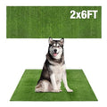 GLOBREEN Grass Pad for Dog Large Size - 2FTx6FT Dog Potty Training Turf | High Drainage, Indoor Outdoor Pets Pee Fake Grass Runner Rug for Balcony Patio Yard Deck Pools Walkway, 8mm Low Pile - size: 2FTX6FT