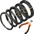Mudder 5 Roll Aluminum Bonsai Training Wire Tree 1/1.5/2.0/2.5/3mm 118 Feet Total with Bonsai Wire Cutter Anodized Training for Holding Branches Small Trunks(Black) - color: Black, size: 1/1.5/2/2.5/3mm