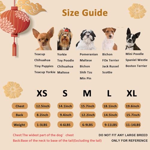 Dog Chinese New Year Clothes Cat Tang Costume Outfit,Tassels Dog Cheongsam Tang Suit,Winter Fleece Pet Jacket Clothes (Blue Four Legs, S(Bust14.1inch|Weight 4-6LBS)) - color: Blue Four Legs, size: S(Bust14.1inch|Weight 4-6LBS)
