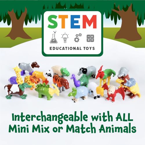 Popular Playthings Mini Magnetic Mix or Match Forest Animals, Set of 7 | Includes Playmat, Mix or Match Magnetic Forest Animal Toys, for Toddlers 1-3, Gifts for Kids