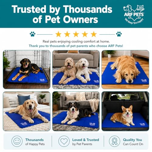 Arf Pets Dog Self Cooling Pet Bed Solid Gel Based | Durable & Non-Toxic | Includes a Foam Based Bolster Bed for Extra Comfort | Pressure-Activated | No Water, Electricity, or Refrigeration Needed - size: 20 x 30