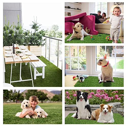 43.3 x 29.5 Inches Fake Grass Pee for Dogs Artificial Grass Rug Turf for Puppy Potty Training Washable Grass Mat Pee Grass for Dog Potty Tray