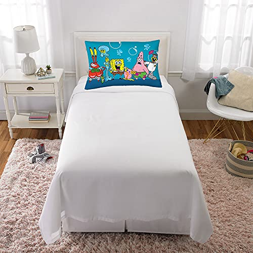 Franco Kids Bedding Super Soft Microfiber Reversible Pillowcase, 20 in x 30 in, Spongebob Squarepants - color: Spongebob Squarepants