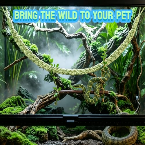 Snake Climbing Rope, Snake Enrichment Supplies, Lizard Climbing Toys, Small Reptile Climbing Toy, Snakes Ladders Toys, Reptile Tank Accessories, Snakes Tank Decoration for Ball Python rab Lizards