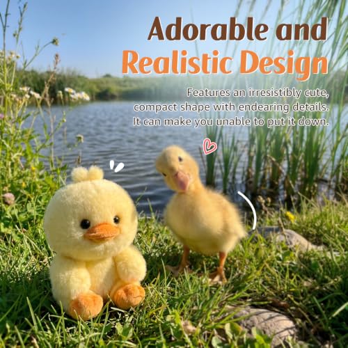 Ditucu Palm-Sized Duck Stuffed Animals Cute Soft Plush Doll Small Plushies Toys Gifts for Kids Yellow 6 inch - style: Duck