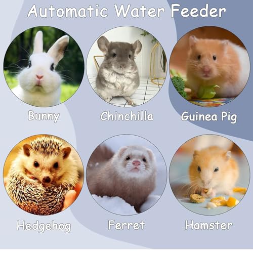 Tfwadmx Rabbit Watter Bottle 17oz Dispenser No Drip Small Animal Cage Water Feeder Bowl Hanging Guinea Pig Automatic Water for Bunny Chinchilla Hedgehog Ferret (Grey) - color: Gray Watere 1pcs