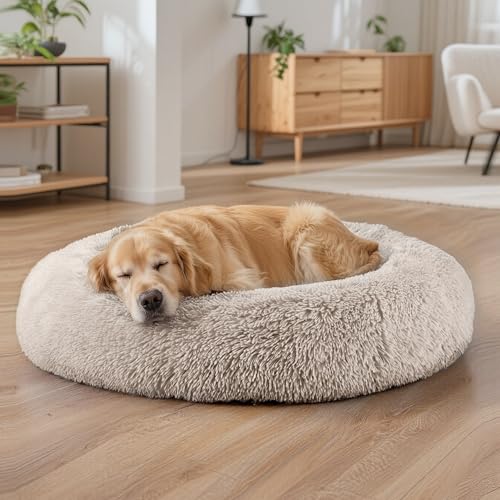 Dog Beds Large Sized Dog and Cats, 32in Pet Beds for Large Pet, Washable Indestructible Extra Large Dog Bed (Brown) - color: Brown, size: 32.0"L x 32.0"W x 8.0"Th