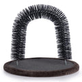 Hollypet Cat Self Back Grooming Hair Cleaner Scratcher Toy Cat Arch Brush | Cat Self Grooming Massager and Scratcher Toy Cat Arch Brush for Back Grooming, Hair Cleaner Pads - color: Dark Brown