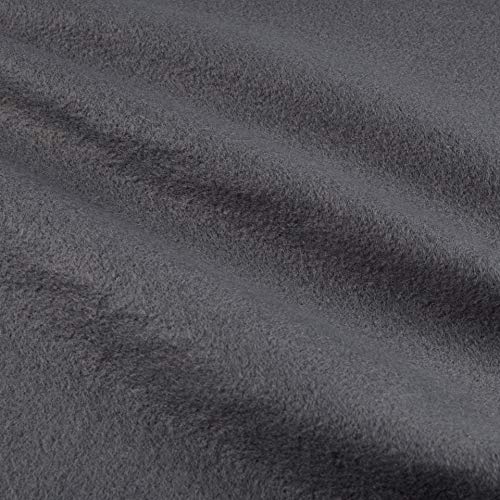 Polar Fleece Solid Dark Grey, Fabric by the Yard - color: Dark Grey