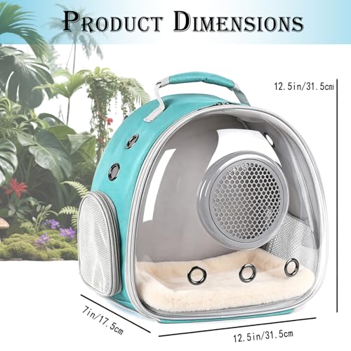 WEVONIGU Guinea Ping Travel Backpack Carrier with Clear Bubble Dome Window Large Space & Breathable Travel Cage with Soft Mat Airline Approved