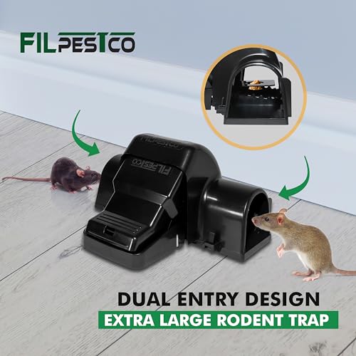Large Rats Traps, Mouse Traps, Tunnel Snap Trap, 4 Count - style: 4 PCS