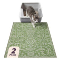 Lovewag Cat Litter Mat, Litter Box Mat, Jade Quilt, 36x48, 2 Pack | Washable litter mat cover, kitty litter mat & cat mat for litter box, litter trapping mat, prevents tracking, multi-cat - color: Jade Quilt, size: 36x48 inches (Pack of 2)