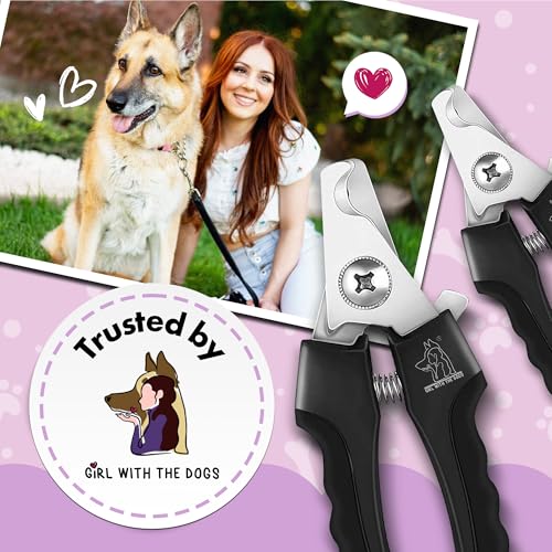 Pet Nail Clippers by Girl With The Dogs, Nail Clippers for Grooming and Claw Care for Cats/Dogs (Large) - size: Large